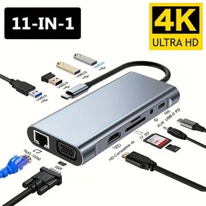 11-in-1 Type-C USB C Uitbreidingsbasis, geschikt voor MacBook/Windows en andere USB C-laptops
