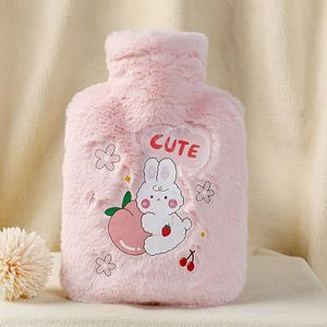 1 stuk Schattige Perzik Konijn Knuffel Warmwaterkruik Snel Verwarmend Praktisch en Winterproof Artikel