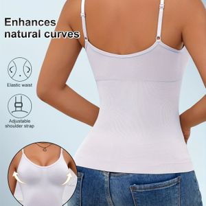 Dames Shapewear Tanktop met Verstelbare Bandjes, Geschikt om Buiten te , Ontworpen om de Taille te Slanken en de Lichaamsvorm te Verbeteren.