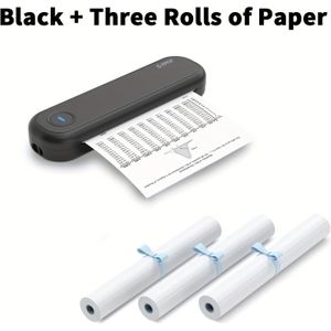 Orico Draagbare Inktloze Thermische Printer - Draadloos, USB-Gevoed, Compact & Ruimtebesparend Ontwerp met 3 Rollen Thermisch Papier, Compatibel met IOS & Apparaten