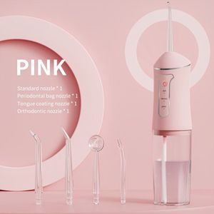 Portable Draadloze Elektrische Set, Mondirrigator voor Tand- en Tandvleesverzorging, 4 Nozzles en 3 Reinigingsmodi, USB Oplaadbaar, Diepe Reiniging en Verzorgingstools voor Thuis en Reizen