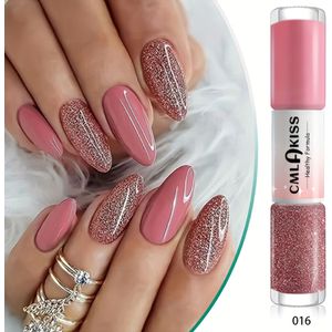 Nieuwe dubbelzijdige tweekleurige ultra-schitterende glitter-nagellak, niet afbladderend, snel drogend, geen , geurloos, verbetert de huidtonus, perfecte kerstcadeau voor vrouwen.