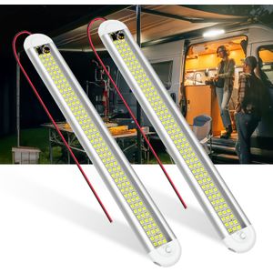 12V LED Auto Interieur Lichtstrip, 120 LED's 12 Volt LED Lichtband met Schakelaar, Geschikt voor Gesloten Goederentrailers, Auto's, RV's, Vrachtwagens, 's, Boten, Wagens, Campers, 2 stuks