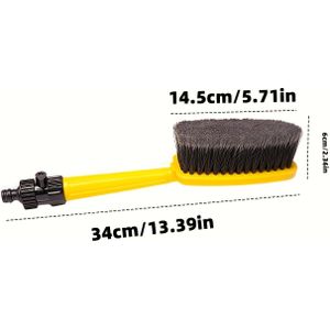 1 stuk Multifunctionele Snelle Auto Wasborstelkop: Geen Batterij Nodig, Compact en Draagbaar Waterreinigingsgereedschap (Alleen de Borstelkop Bevat)