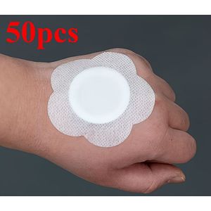 50st Ricinusolie Buikpleisters, Ademende Niet-Geweven Navelpakkingen - Olievrij, Alle Lichtbeige Soorten, Makkelijk te Gebruiken voor Buikmassage & Reiniging