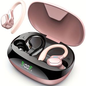 Wireless Oordopjes met Microfoon, In-Ear Hoofdtelefoons, Oortelefoons met LED Display, Mini Oplaadcase Headset voor Mannen/Vrouwen