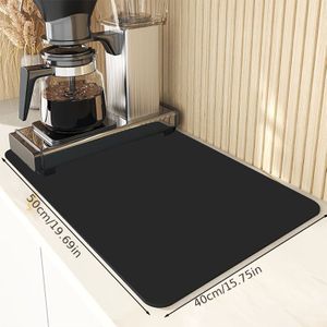 Rubber Coffee Maker Mat, Non-slip, , Dish Drying Pad For Kitchen Counter, Coffee Bar Accessory For Espresso Machines And Makers