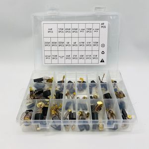 69pcs Electric Motor Carbon Brushes 23 Different Sizes Carbon Brush Repair Power Tool Parts