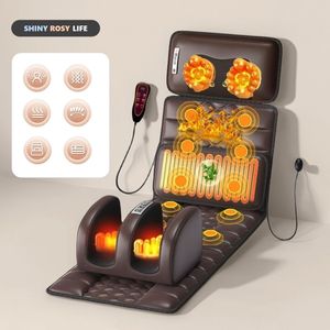 Full Body Massage Matras | Golf Vibratie Ontspanning, Rug, Voetmassage, Handmatige Airbag, 12V3A Adapter Input, PU Oppervlak | Ideaal voor Vaderdag- en Moederdagcadeaus