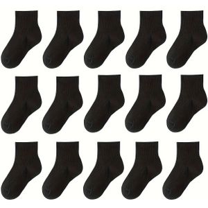 10 /sets Kinderen Eenvoudige Kleur Zwart, Wit En Grijs Baby Sokken Combinatie
