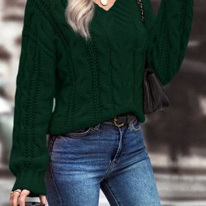 - Dames Trui met Chunky Drop Shoulder