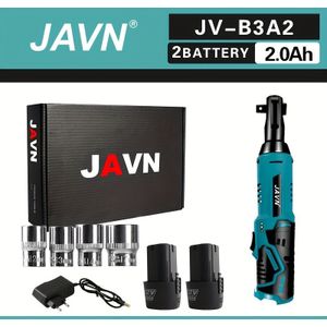 1 Set JAVN 12V Draadloze Elektrische , 45NM 3/8'' Ratelsleutel, Verwijdering Schroefmoer Auto Reparatie Gereedschap, Haakse , Elektrisch Gereedschap