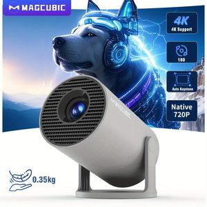 Magcubic Projector HY300Pro Wifi 6 260ANSI Native 720P 4K Ondersteuning Groot Scherm Projectie Compact Draagbaar Ontwerp voor Thuisbioscoop, Kantoor, Gaming, Presentaties Compatibel met Apps