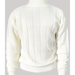 Plus Size Heren Coltrui Gebreide Trui, Regular Fit, Casual En Academische Stijl, Lange Mouwen Trui Voor De Winterseizoen