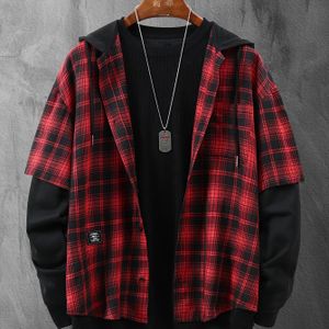 Nieuwe Koreaanse Stijl Heren Shirt Met Zakken, Kapotte Top, Knoppen Op Cardigan Met Lange Mouwen Voor Lente En Herfst.