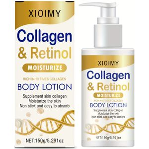 150g collageen lichaamsverzorgingscrème; Bevat collageen en hyaluronzuur, dringt laag voor laag in het lichtbeige door, geeft elasticiteit en vochtigheid aan het lichtbeige, gladde lichaamscrème