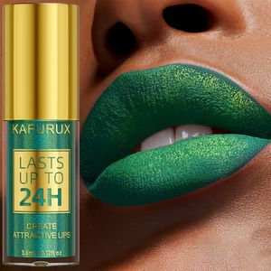 KAFURU Langdurige Lipglans, Waterproof, Kleurecht, Hoge Glans, Niet-Uitdrogende Formule voor Alle Beige Tinten - Groene Toon