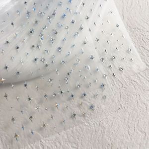 1 stuk 5D met Strass Sterren Nagelkunst Stickers Luxe Zilverkleurige Zelfklevende Schattige Manicure Decoratie Accessoires