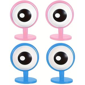 4 stuks 2 paar Fiets Helm Accessoires, Elektrische Scooter Helm Oog Decoraties, Schattige Motorfiets Fiets Helmen Accessoires, Skateboard Voorlicht Ornamenten, Plastic Materiaal, Zonder Batterij