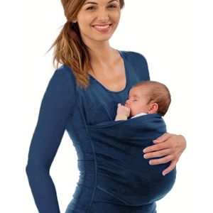 Zwangerschaps T-shirt voor mama - Casual lange mouw met ronde hals en zakken, zacht stretchy materiaal, perfect voor lente/zomer/herfst, casual kleding|Casual stijl|Stretchy materiaal