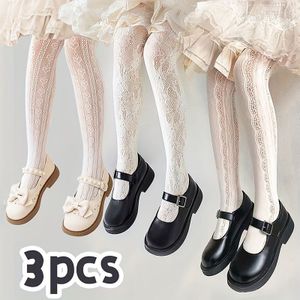 3-Pack Meisjes Leggings, -Muggen Tights, Dansbroekjes, Binnen/Buiten Prinsessen Sokken, Airconditioning Broekjes, Voetbroekjes, Wit