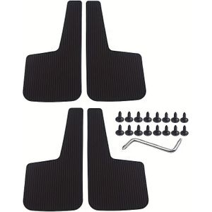 4 stuks Zware Rubber Spatborden voor Auto's, SUV's en Trucks - Bescherming, Eenvoudige Montage met Bevestigingsmateriaal, Zwarte Autobeschermers