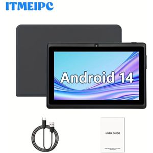 7-inch 14 Tablet met 4GB RAM, 32GB ROM, -Core Processor, HD IPS Display, Dual Camera's, USB-C Opladen, 2.4Ghz WiFi, 1024x600 Resolutie, 12V/22V Power Adapter, Tablet, Pad, Tablet, Pad