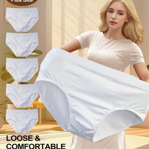 5-delige set grote maten herenondergoed - extra stevig - volledige bedekking, bulkorderkorting (5 stuks) - kleur casual & dagelijks , handwasbaar - voor curvy/obese mannen, PLUS SIZE