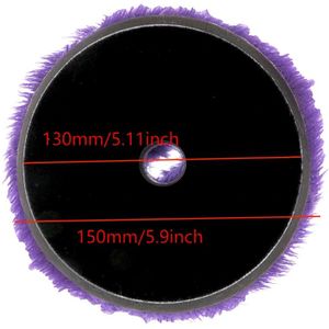 1pc Wollen Polijst Pads 150mm, 6 Inch Auto Wollen Polijst Pads, Premium Wollen Snij Pad met Klittenband voor Auto Polijstmachine Auto Polijsten en Polijsten