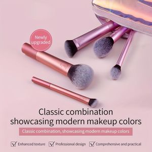 Real Techniques Verbeterde gezicht make-up borstelset Blush borstel Eindafstelling borstel Schaduw borstel Contour borstel Geavanceerde editie Dagelijkse gezichtsset 418