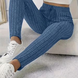 Women's Sexy Ribbed Running Tights - Thin & Breathable Winter Workout Leggings With 95% Polyester 5% Spandex, Mid-stretch Solid Color Pants For Gym, Casual & Layering, Machine Washable