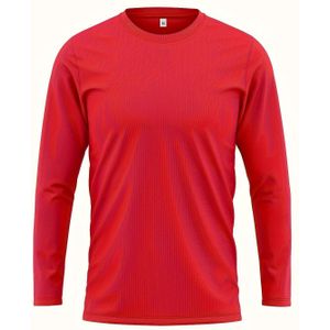 Sneldrogend Heren T-shirt met Lange Mouwen - Kleur, Ronde Hals voor Fitness & Casual