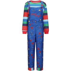 Kostuum Volwassen Cosplay Outfit Seizoen Guys Overall met Gestreepte Lange Mouw Shirt Halloween Feest Skinny Fit Polyester Crew Hals Geen Riem Geen Borst Pad