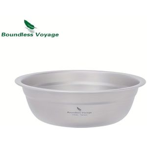 1 stuk/4 stuks Voyage Pure Titanium Outdoor Enkellaagse Kom Campingbord Instant Noedelkom Picknick Bord Soepkom