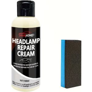 100ml Autokoplamp Restauratiekit - Kristalheldere Coating voor Verhoogde Glans & Krassenherstel, Anti-Verkleuring Behandeling voor Koplampen, PE Materiaal