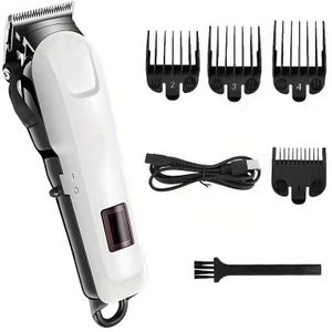 Heren Elektrische Haartrimmer met LED-display, Oplaadbare elektrisch haarscheerapparaat, Oliehoofd Trimmer, Scheermachine voor Mannen, Cadeau voor Heren