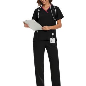 Chirurgische Uniformen Vrouwen Laboratorium Werkkleding Verpleegsters Scrubs Set Verpleegster Accessoires Chirurgisch Tandheelkundige Top Broek Sets