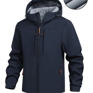 Heren Lente/Herfst Lichtgewicht Gevoerde Capuchonjas, Veelzijdige Outdoor Sport Windbreaker
