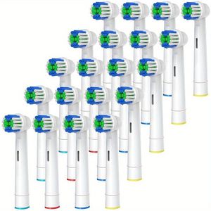 20 stuks Zachte Elektrische Tandenborstel Vervangkoppen, Wit, Compatibel met Oral B, Professioneel, voor Oral B Vervangkoppen Refill