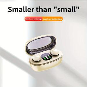 Dradloze ultrakleine mini-oortjes, hoge geluidskwaliteit, half-in-oor oordopjes, muziekslaap-oordopjes, uniseks oordopjes
