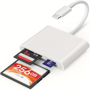 USB C SD-kaartlezer voor iPhone 15/iPad/Mac, ChiaoPio USB C naar SD CF, Type C Geheugenkaartadapter, met Compact Flash/CF/SD/Geheugenkaartsleuven, voor iPad voor /Air/Mini Mac Laptops