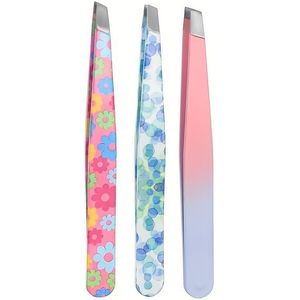 3-Pack RVS wenkbrauw pincetten - precisie verzorgingstools voor mannen en vrouwen, ingegroeide haarentferner, ongeparfumeerd, geen batterij nodig