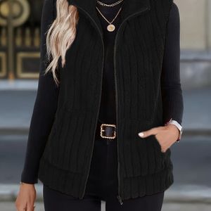 Circle Dames Pluche Vestjas voor Herfst/Winter