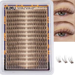 AIMU 15 270st Bruine Wimpers Natuurlijke Wimperverlenging C Curl Enkele Wimper Creëer Natuurlijke Wimperverlenging Look
