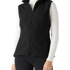 Dames Lichtgewicht Winddichte Fleece Vest - Mouwloze Stand Collar met Ritszakken, Zachte Ademende Stof voor Hardlopen, Wandelen, Golf & Buitenactiviteiten (Rood)