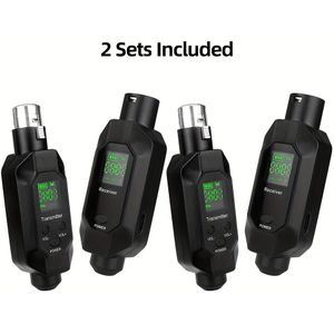 Twee Sets Zwarte U3 Draadloze Microfoonzenders En Ontvangers.