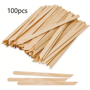 100/200 Houten Waxstrips - Geurloos, Ideaal voor Brauwen, Gezicht, Armen en Benen - Perfect voor Thuis, Salon, Reizen, Schoonheidbehoeften, Schoonheidssupplies|Natuurlijke Uiterlijk|Glad Textuur