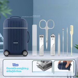 Mini Reiskoffer 8- Manicure Nagelset - Draagbare Nagelknipper en Schaar Set