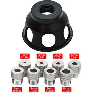 1pc Aluminum Alloy Pocket Hole Jig Set, 3-10mm Replaceable Vertical Drill Guide Doweling Jig Kit, Straight Angle Drill Positioning Locator For Carpentry Hole Puncher Tools, Manual