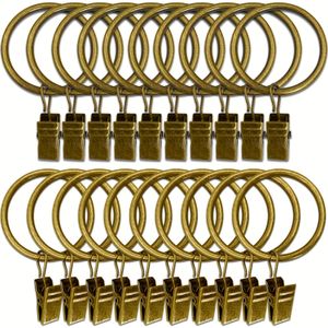 TEMU 10/20st Antieke Messing Clips Gordijnhaken voor Gordijnroede, Deze Draperie Gordijnring met Clips Haak